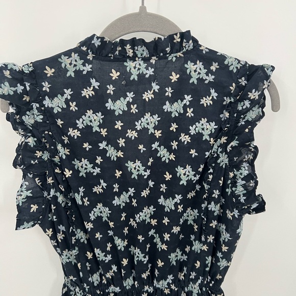 OuterKnown Canyon blue floral clip dot midi dress - Picture 5 of 12